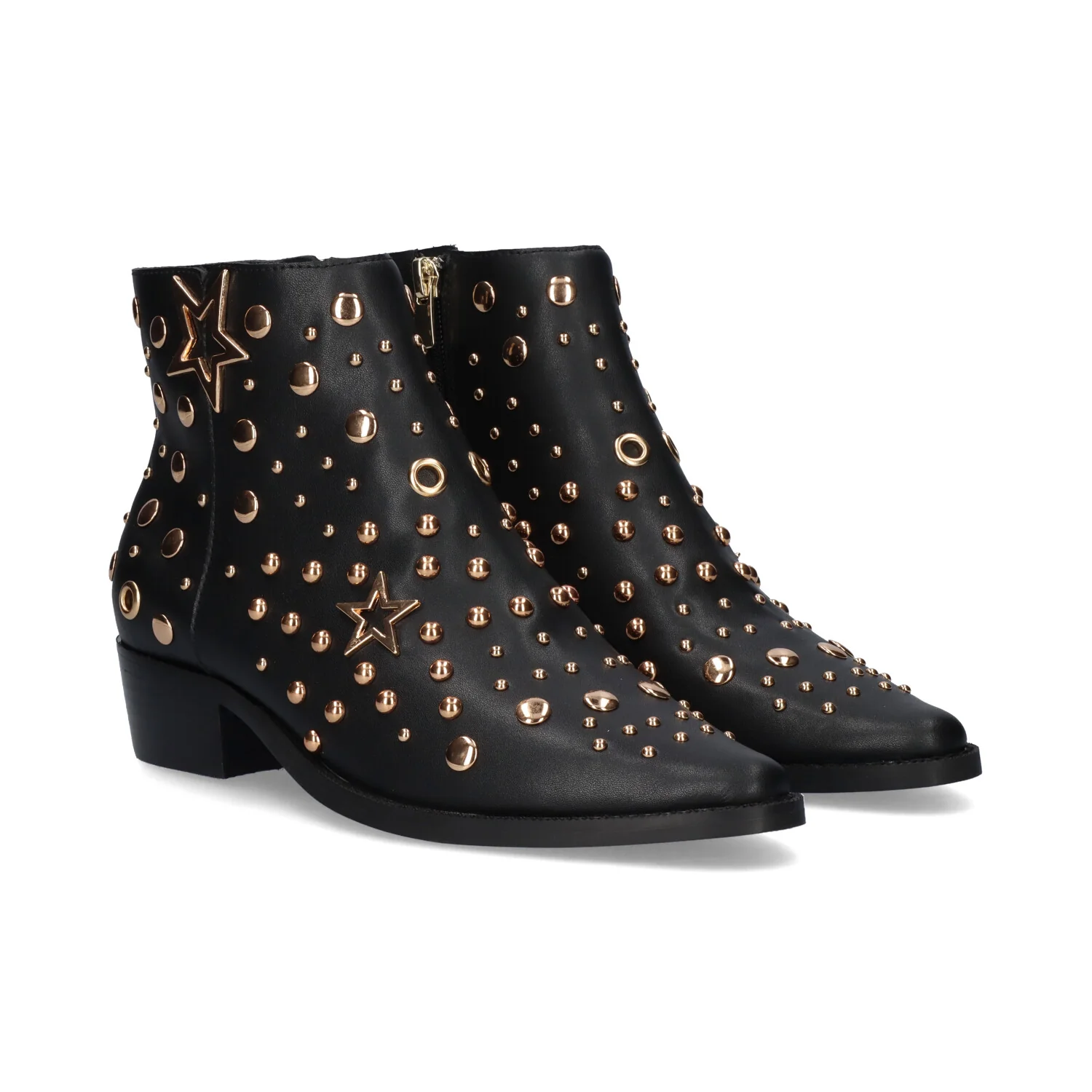 BOTINS BE FREE MILAN 060 BLACK BLACK GOLD - Image 4