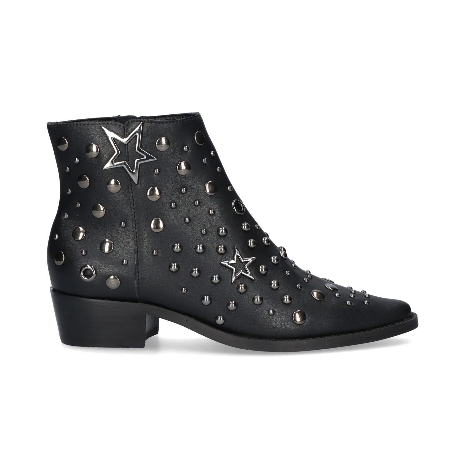 BOTINS BE FREE MILAN 060 BLACK BLACK PEWTER