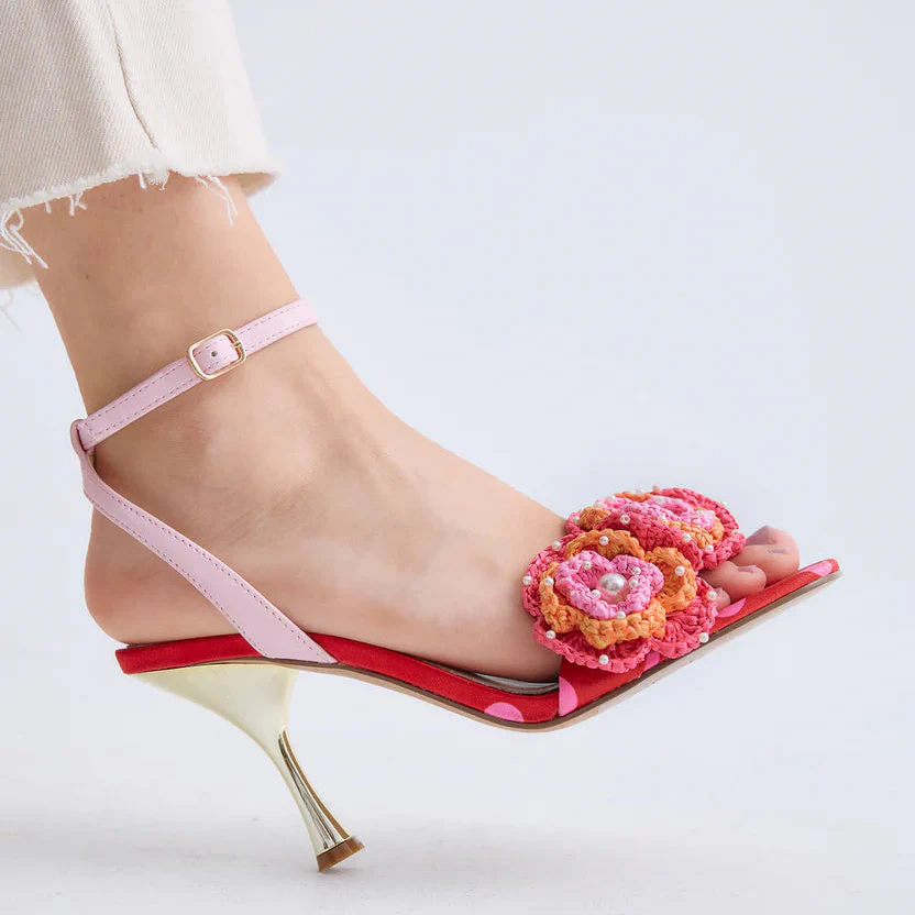 SANDALIAS EXE ANITA-116 FLOWER RED PINK - Image 3