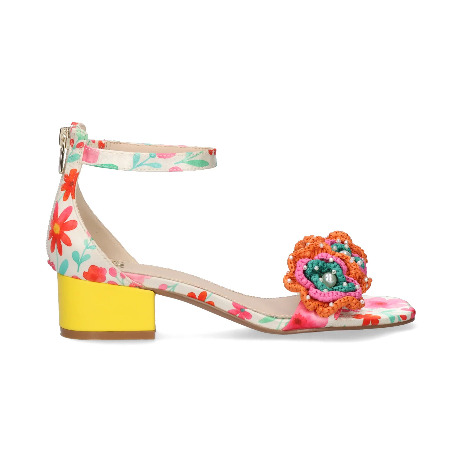 SANDALIAS EXE CAPRI-400 YELLOW/ORANGE FLOWER - Image 4