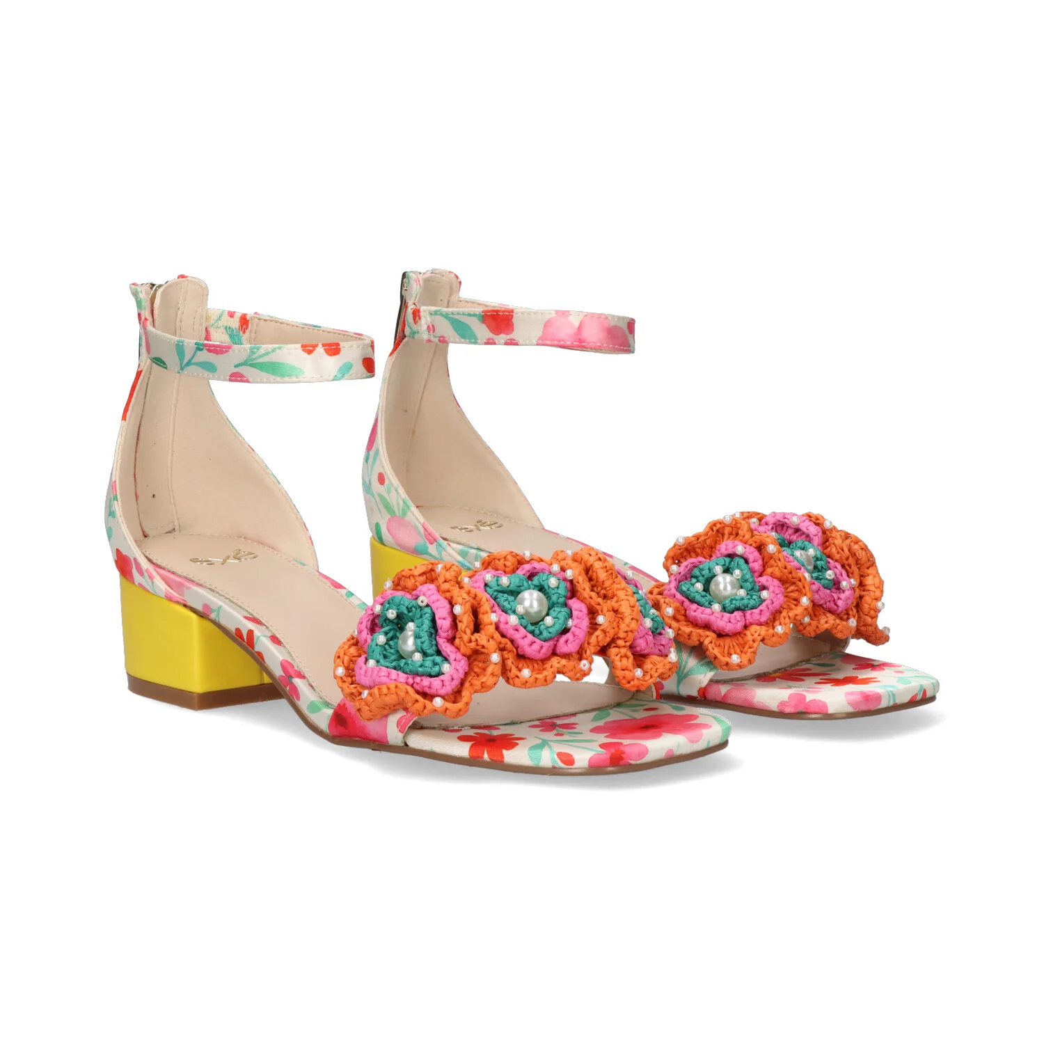 SANDALIAS EXE CAPRI-400 YELLOW/ORANGE FLOWER - Image 5