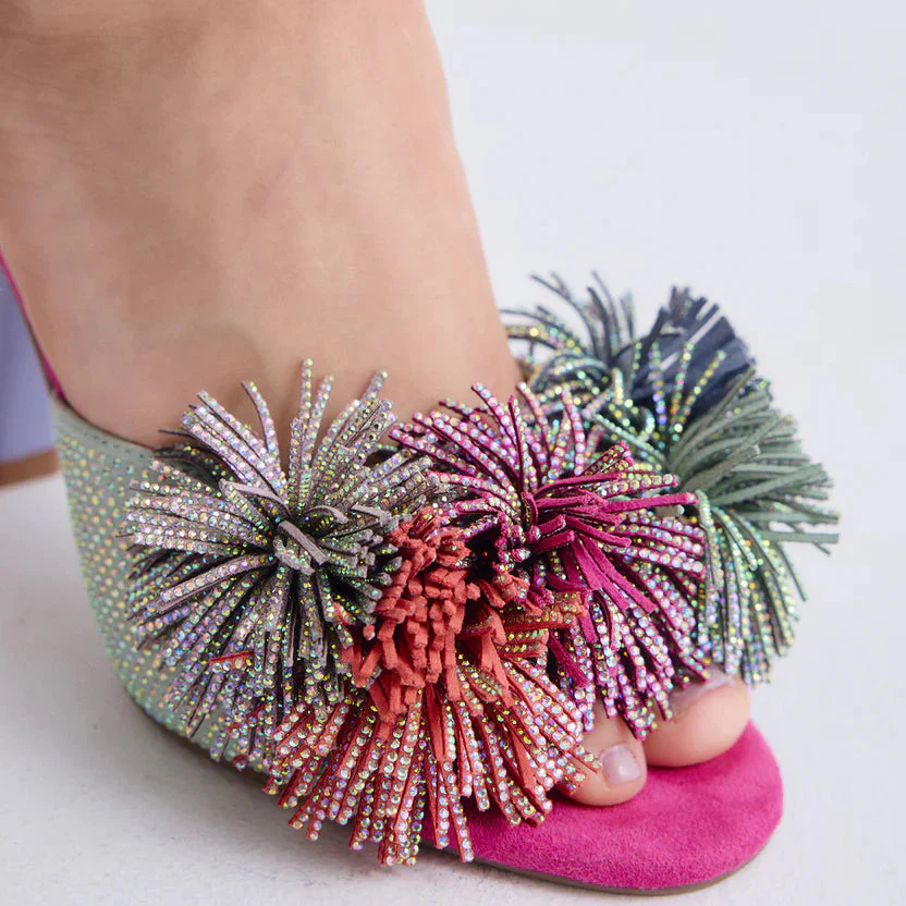 SANDALIAS EXE JENIFER-725 ORANGE/GREEN - Image 4