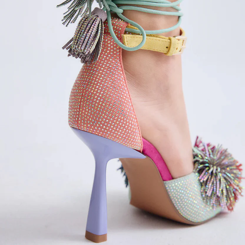 SANDALIAS EXE JENIFER-725 ORANGE/GREEN - Image 5