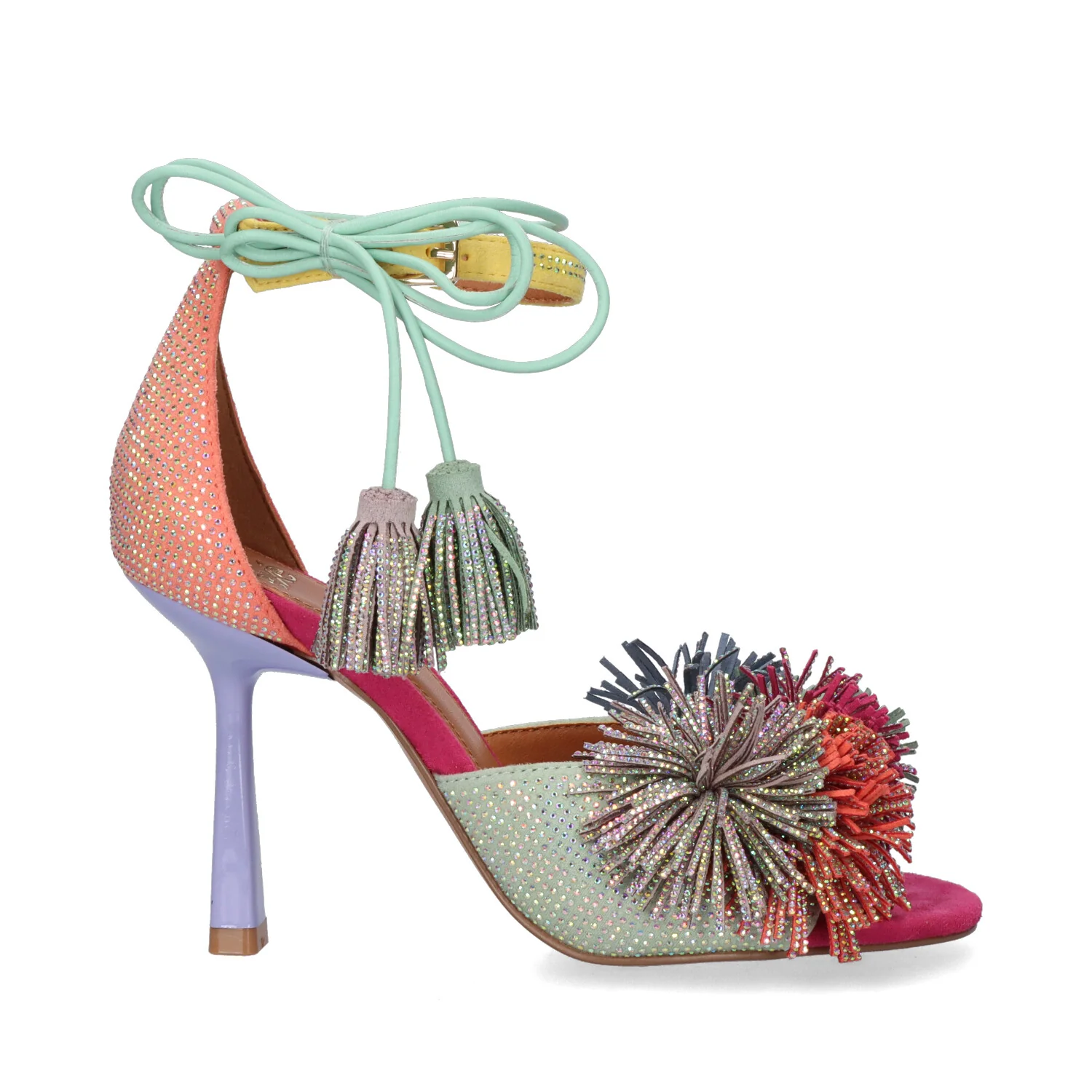 SANDALIAS EXE JENIFER-725 ORANGE/GREEN - Image 6