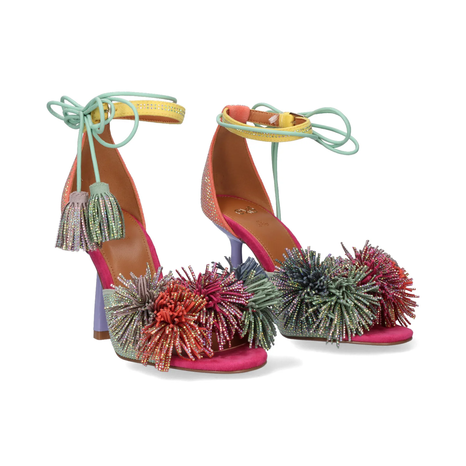 SANDALIAS EXE JENIFER-725 ORANGE/GREEN - Image 7