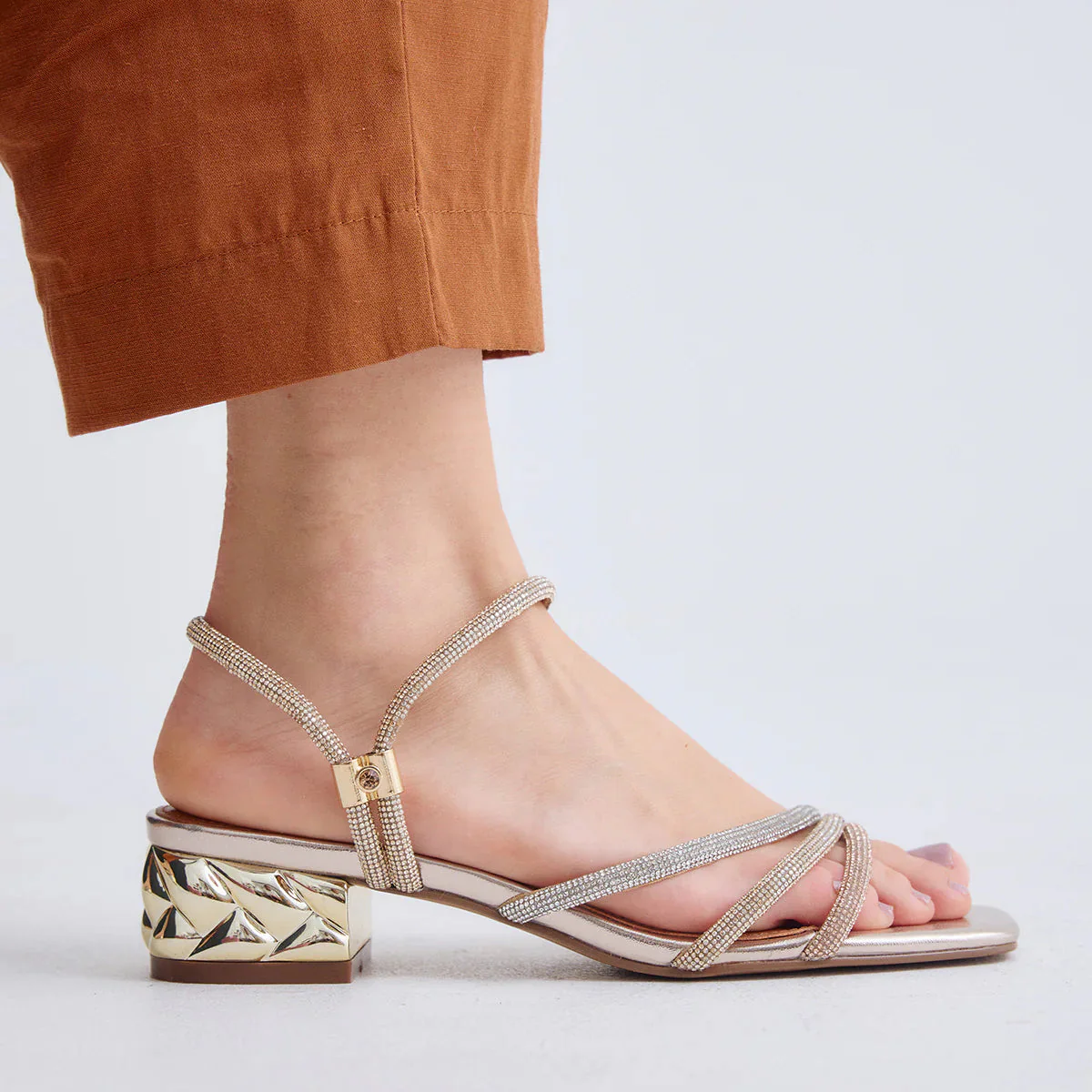 SANDALIAS EXE KATY-485 GOLD/SILVER