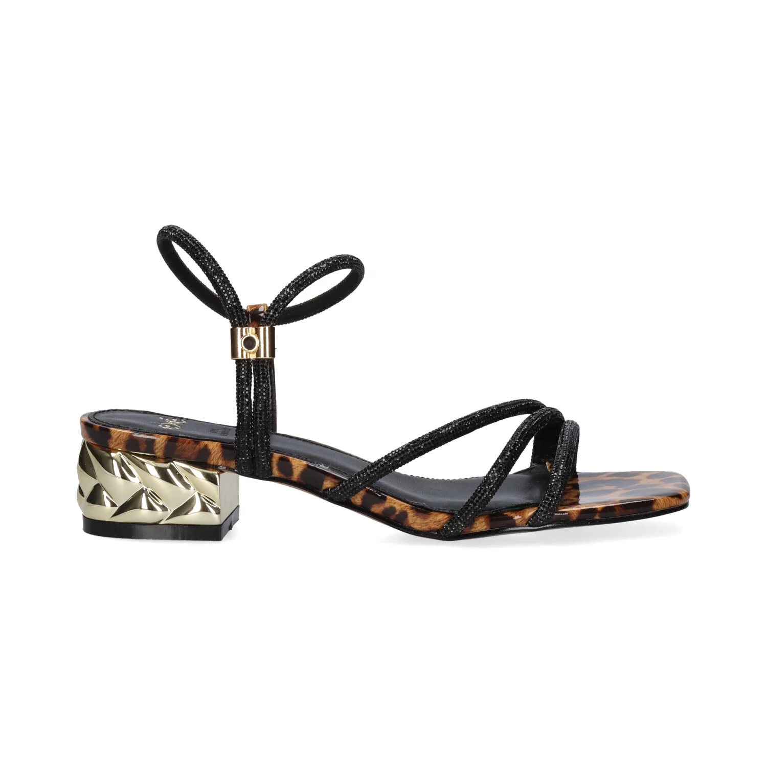 SANDALIAS EXE KATY-485 LEOPARD/BLACK