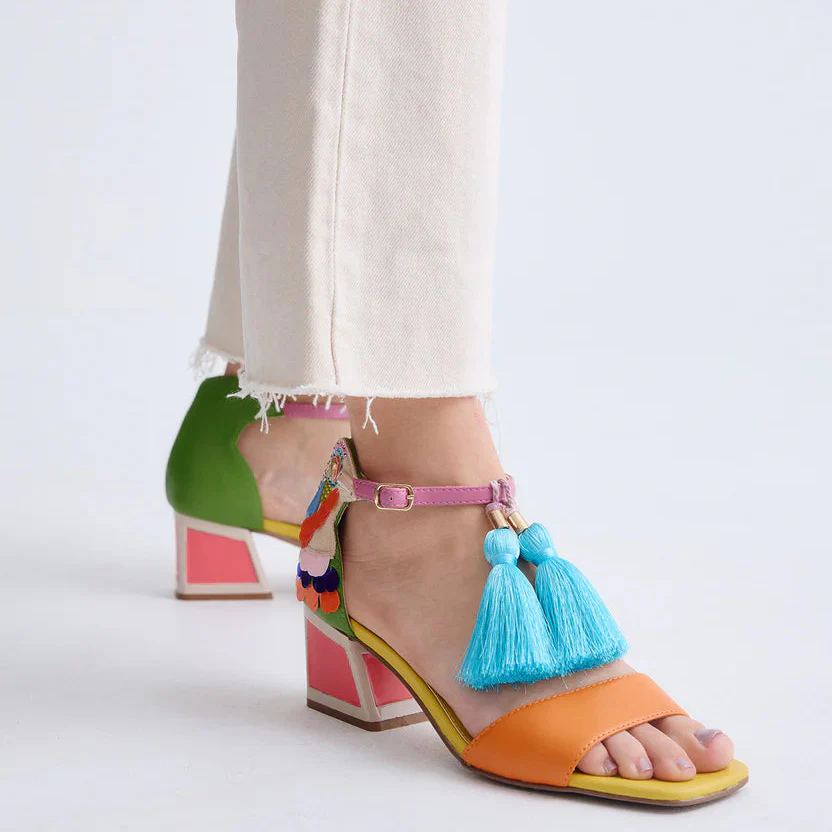 SANDALIAS EXE LUISA 310 GREEN/ORANGE - Image 4