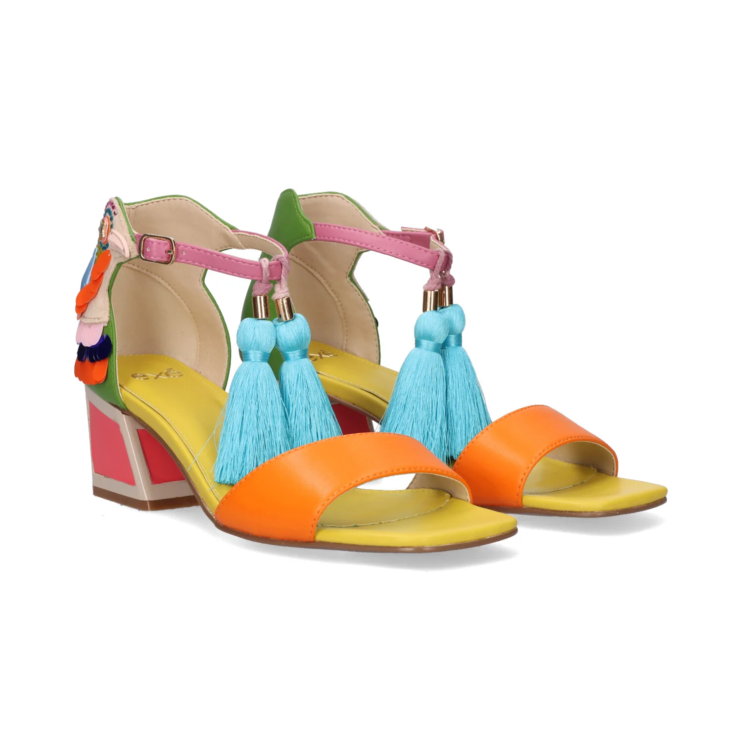 SANDALIAS EXE LUISA 310 GREEN/ORANGE - Image 5