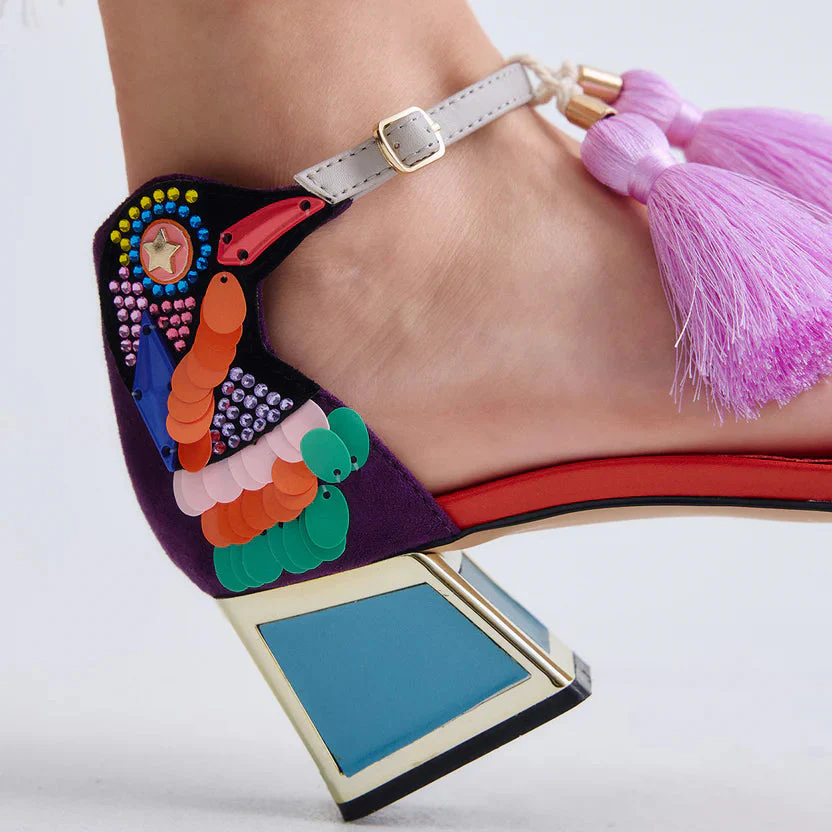 SANDALIAS EXE LUISA 310 PURPLE/YELLOW - Image 2