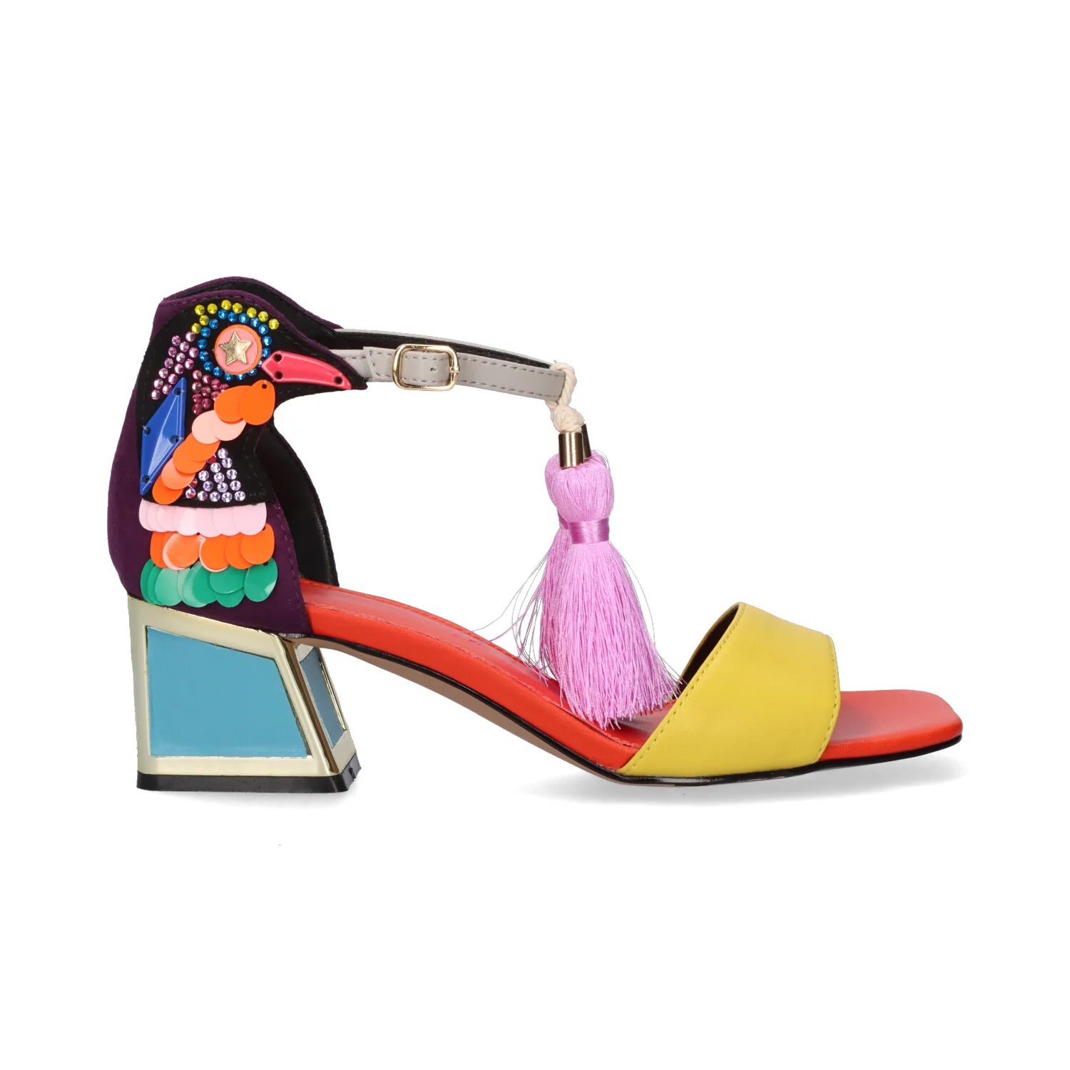 SANDALIAS EXE LUISA 310 PURPLE/YELLOW - Image 4