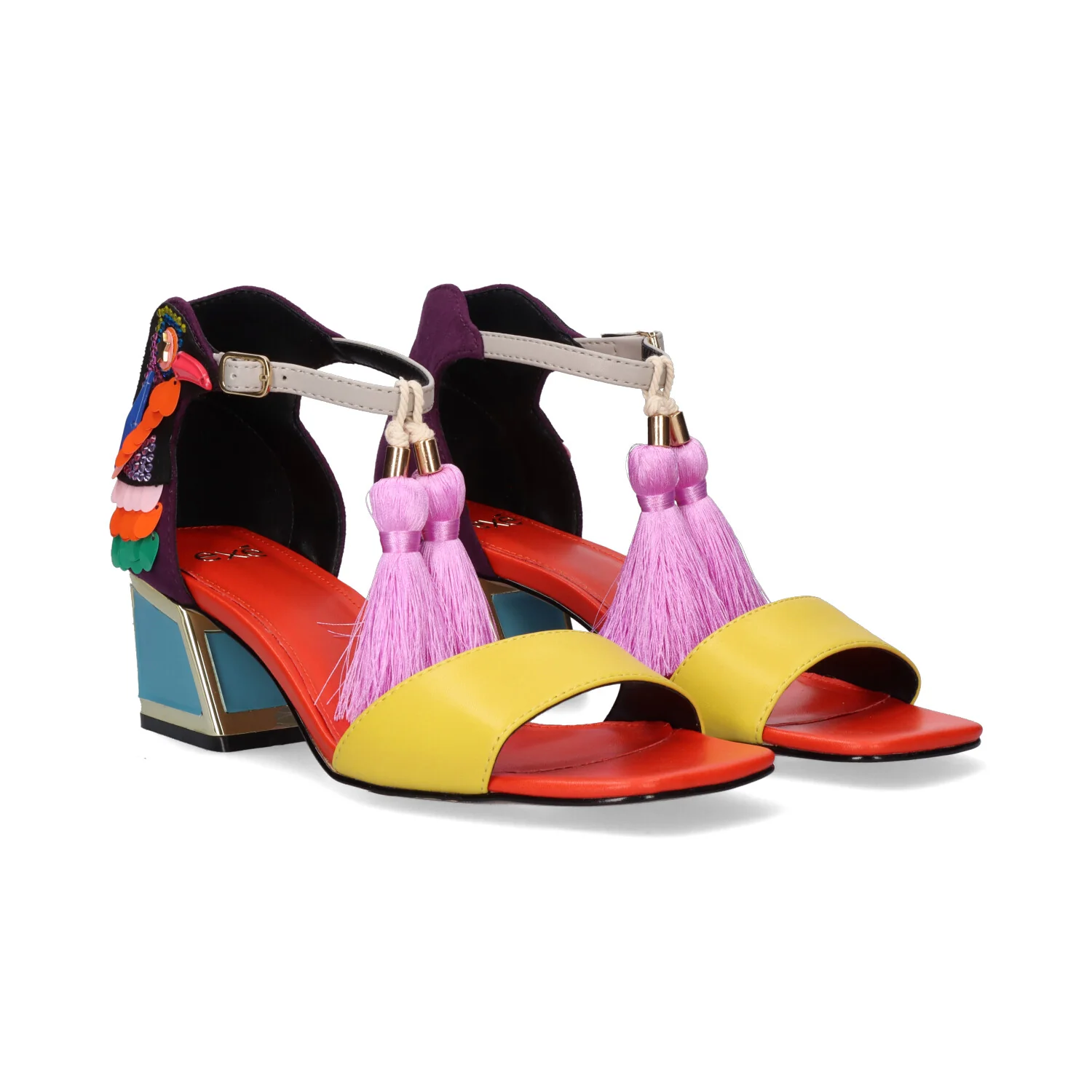 SANDALIAS EXE LUISA 310 PURPLE/YELLOW - Image 5