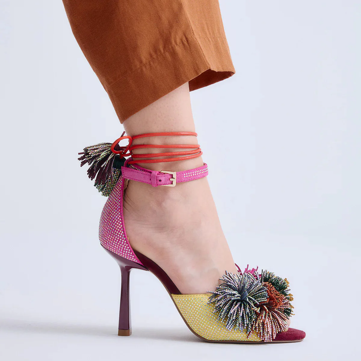 SANDALIAS EXE JENIFER-725 PINK/YELLOW