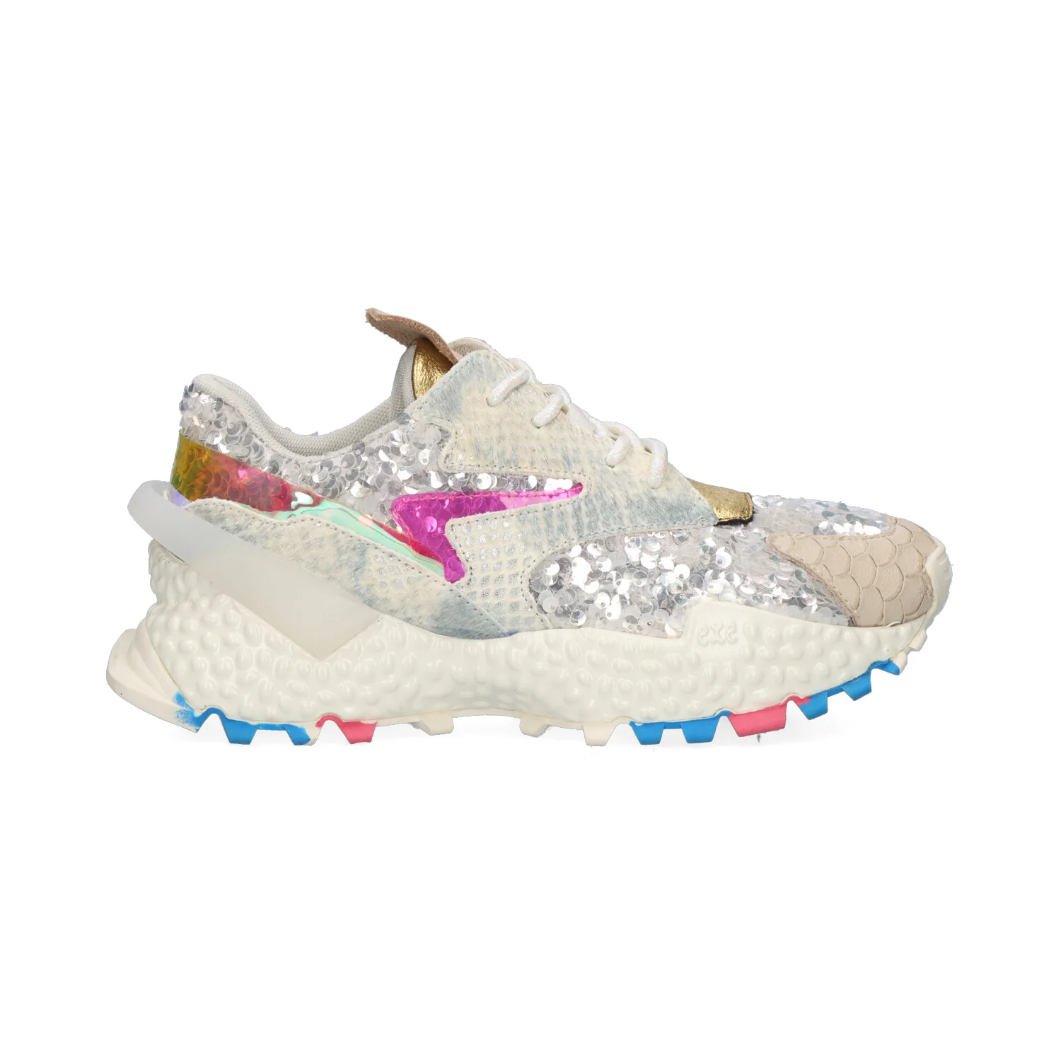 SAPATILHAS EXE 999-14 BEIGE/SILVER