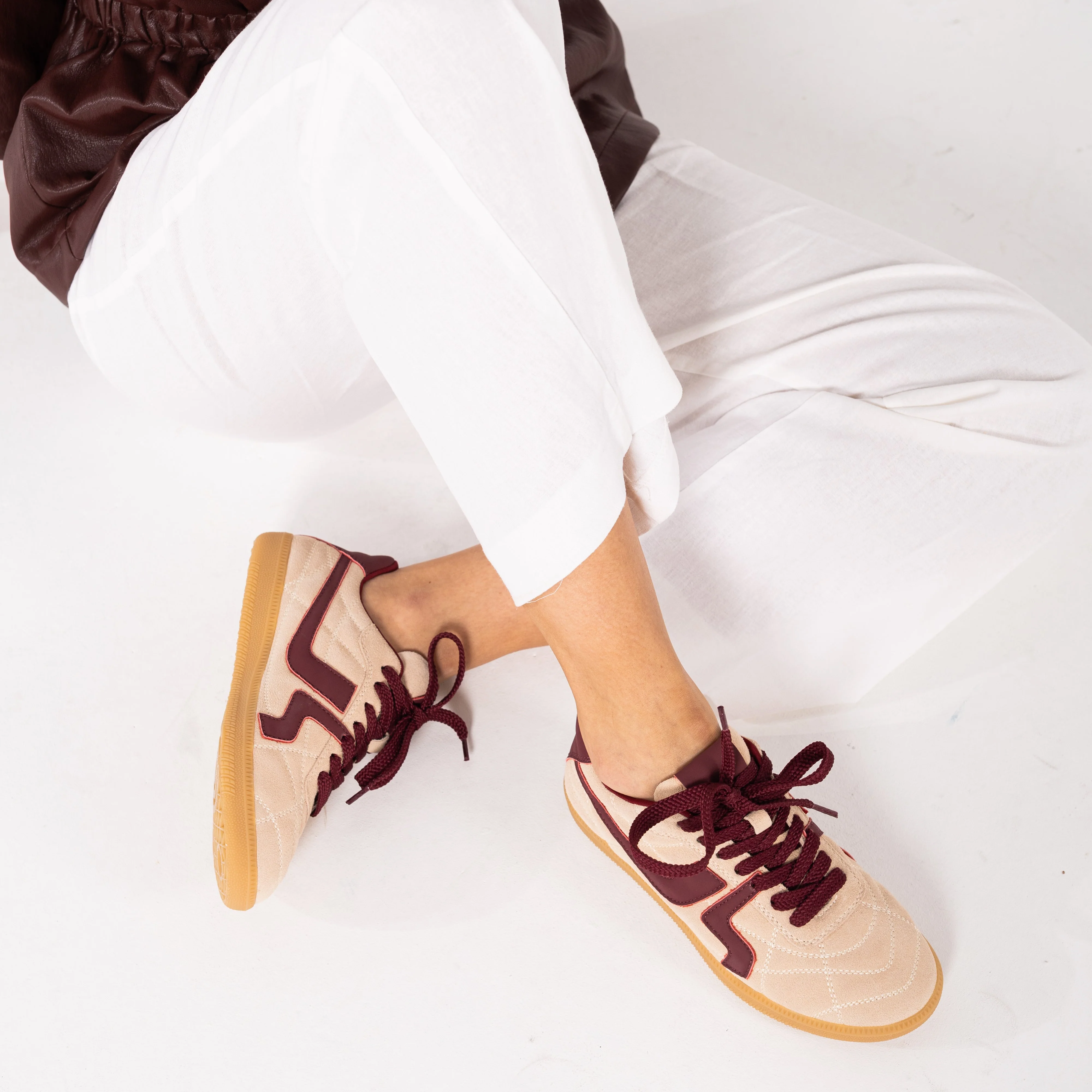 SAPATILHAS ABF-97 SASHA BEIGE/BORDEAUX - Image 3